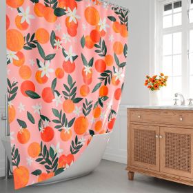 Peach Shower Curtains for Bathroom Decorations Pink Bathroom Shower Curtain Fabric Orange Bathroom Decor Orange Curtains with 12 Hooks Apricot Co